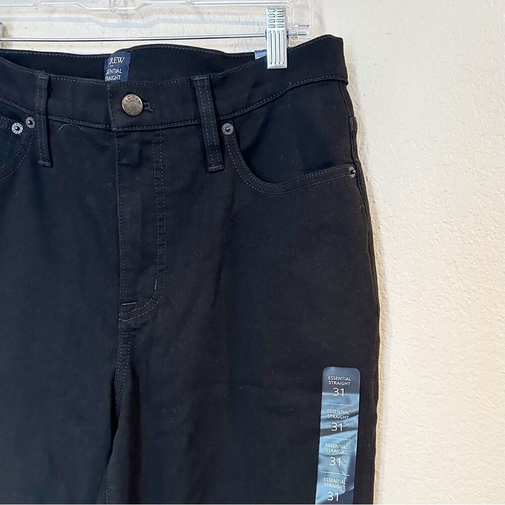J. Crew Factory Essential Straight‎ Leg Jean In All-Day Stretch Black Size 31 - Picture 3 of 8
